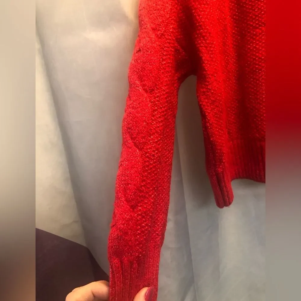 Old Navy Mock-Neck red Pullover sweater, size S (6-7)